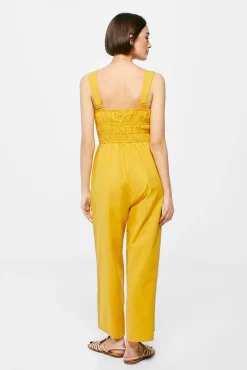 * Mono Frunces Lino Algodon Estampado Amarillo Best