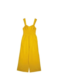 * Mono Frunces Lino Algodon Estampado Amarillo Best