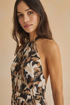 Women'secret Mono Largo Escote Halter Estampado Clearance