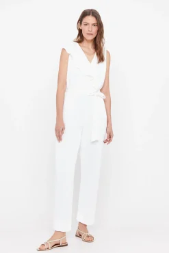 Cortefiel Mono Largo Volante Blanco Outlet
