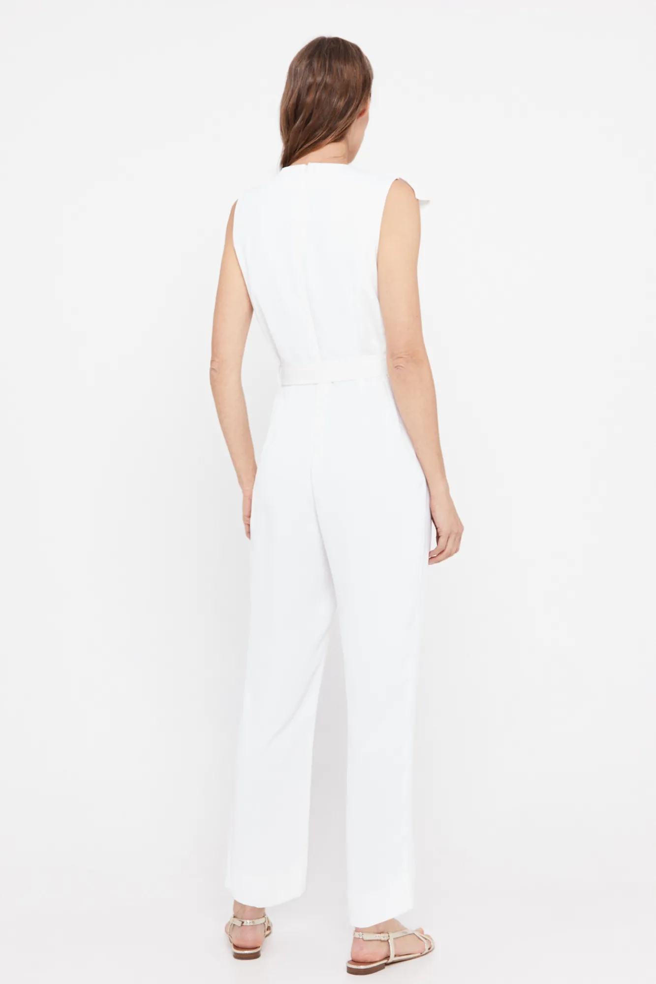 Cortefiel Mono Largo Volante Blanco Outlet