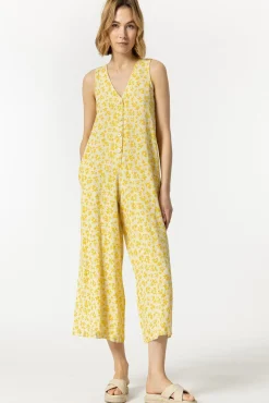 Tiffosi Mono Lino Estampado Amarillo Online