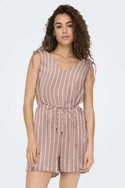 Only Mono Mezcla De Lino Corto Rosa Clearance
