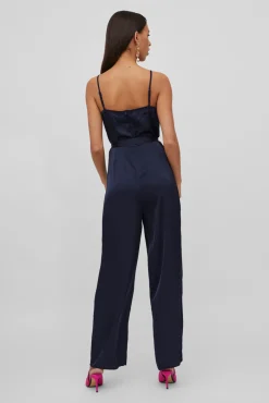 Vila Mono Satinado Lazada Azul Marino Clearance