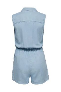 Only Mono Tencel Corto Azul Claro Online