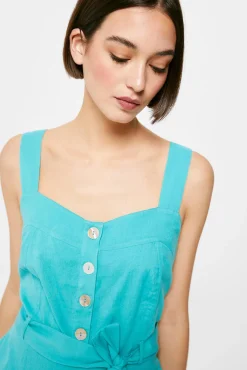 * Mono Verde Lino Algodon Azul Online