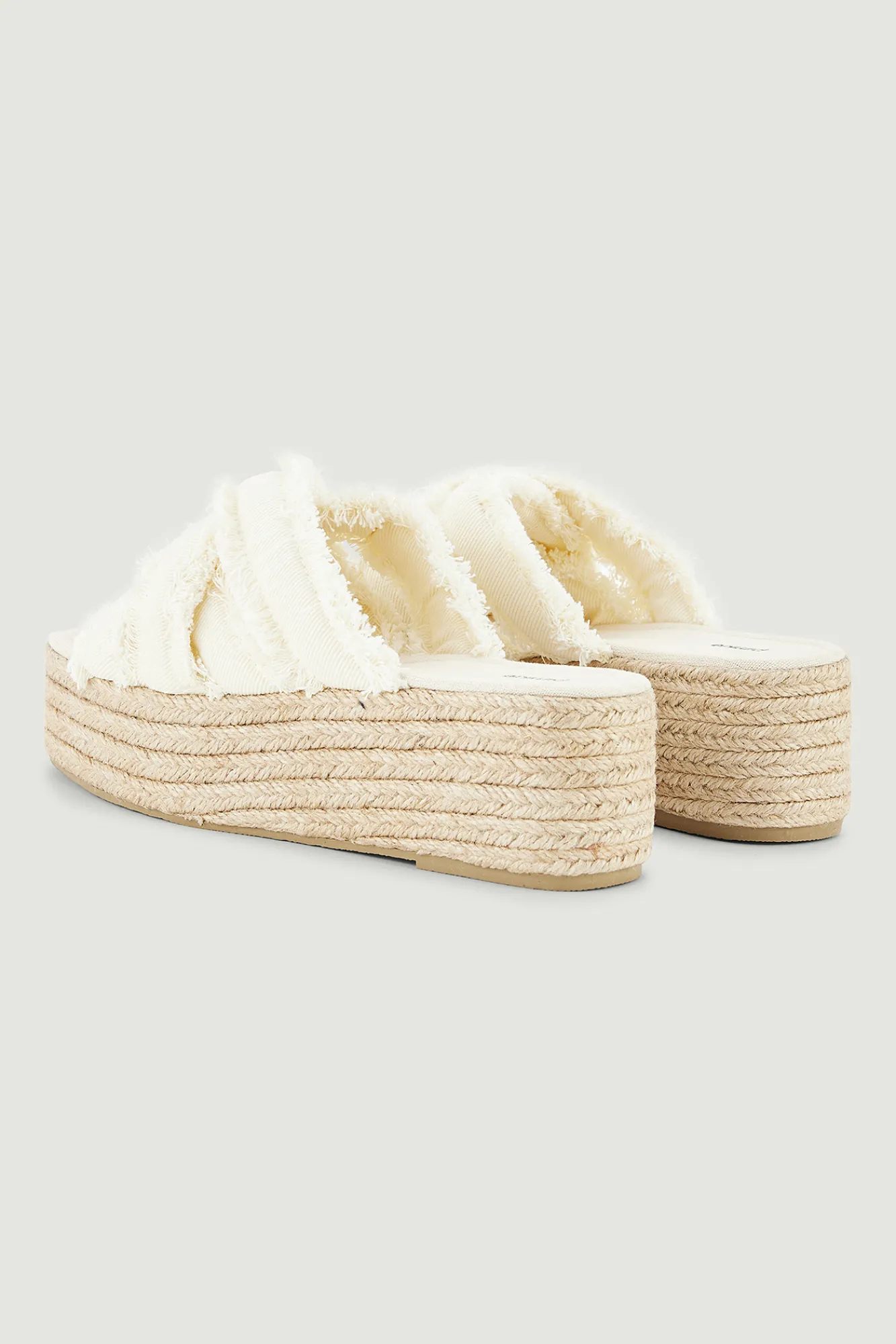 Pimkie Mules Con Suelas De Cuna De Esparto Marfil Hot
