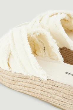 Pimkie Mules Con Suelas De Cuna De Esparto Marfil Hot