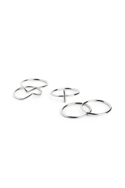 Singularu Pack 5 Anillos Nefertiti Gris