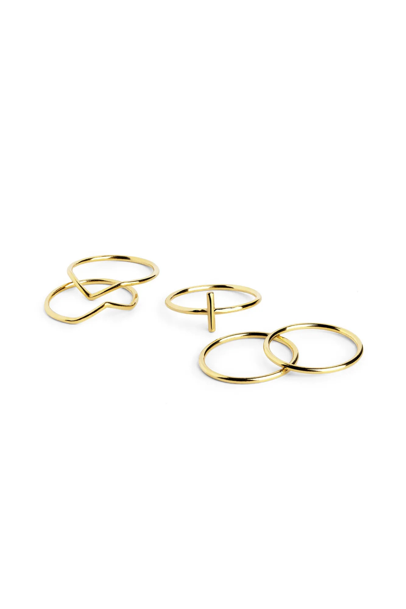 Singularu Pack 5 Anillos Nefertiti Oro Amarillo Sale