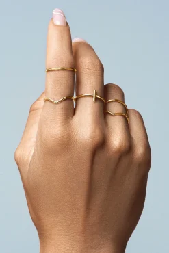 Singularu Pack 5 Anillos Nefertiti Oro Amarillo Sale