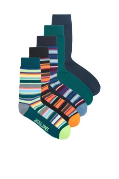 Jack & Jones Pack 5 Calcetines Azul Medio Best