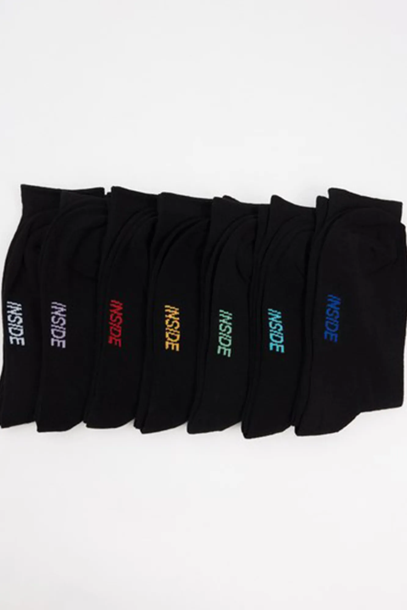 Inside Pack 7 Calcetines Color Negro Hot