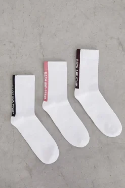 Dash and Stars Pack 3 Calcetines Cortos Blanco Negro Discount