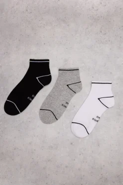 Dash and Stars Pack 3 Calcetines Cortos Tecnicos Negro Discount