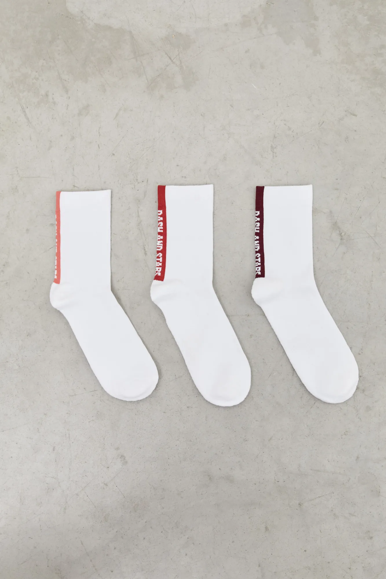 Dash and Stars Pack 3 Calcetines Cortos Tecnicos Logo Blanco Beige Sale