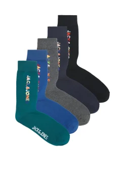 Jack & Jones Pack 5 Calcetines Estampados Azul Best