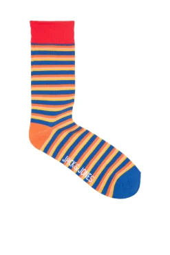 Jack & Jones Pack 5 Calcetines Rayas Azul Medio Hot