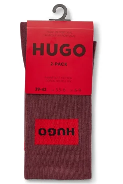 HUGO Pack 2 Calcetines Sport Marron Oscuro New