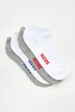 Inside Pack 4 Calcetines Tobilleros Multicolor Clearance