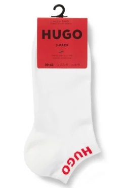 HUGO Pack 3 Calcetines Tobilleros Blanco New
