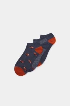 * Pack 3 Calcetines Tobilleros Peces Azul Oscuro Best