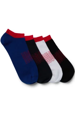 HUGO Pack 4 Calcetines Tobilleros Multicolor Sale