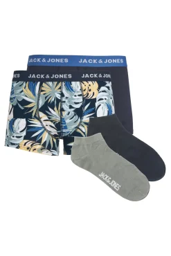 Jack & Jones Pack Boxer Y Calcetines Azul
