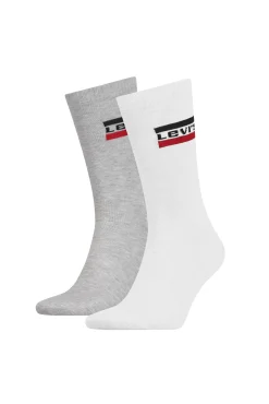 * Pack Calcetines Levi’S® Deportivos Altos Unisex Blanco Discount