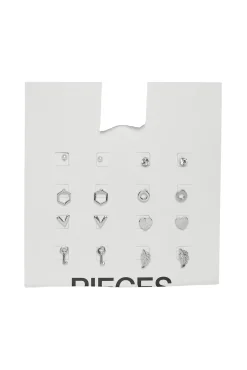 Pieces Pack De 8 Pendientes Gris Medio Online