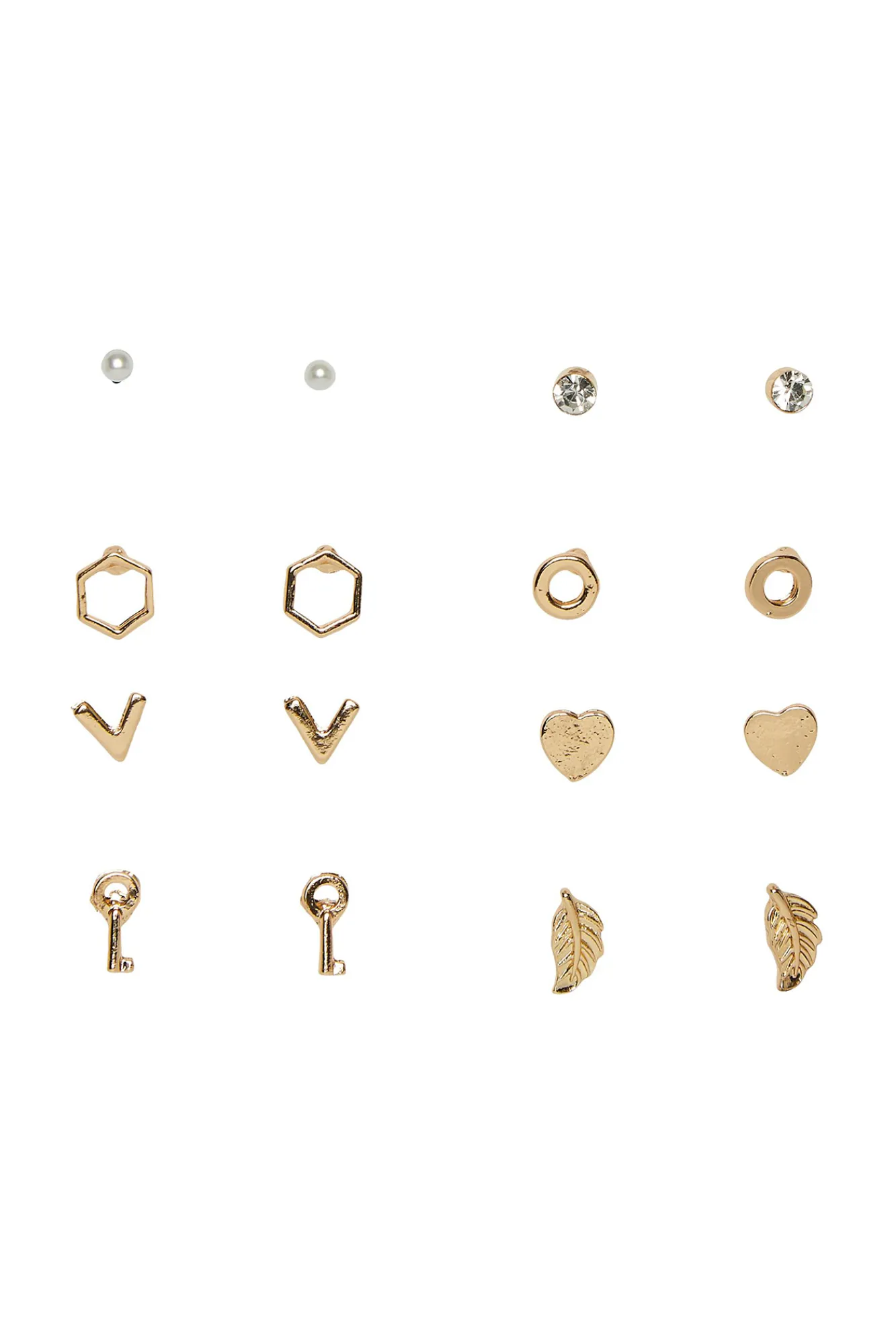 Pieces Pack De 8 Pendientes Amarillo Outlet