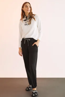 Women'secret Pantalon 100% Algodon Negro