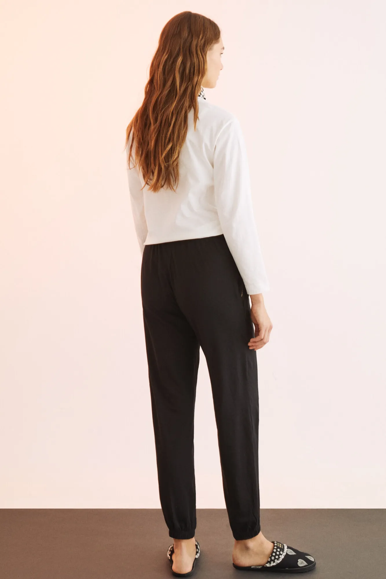 Women'secret Pantalon 100% Algodon Negro