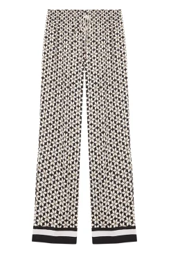 Women'secret Pantalon 100% Algodon Estampado Geometrico Amarillo New