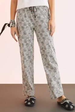 Women'secret Pantalon 100% Algodon Estampado Corazones Beige Clearance