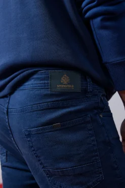 * Pantalon 5 Bolsillo Color Skinny Lavado Azul Oscuro Discount