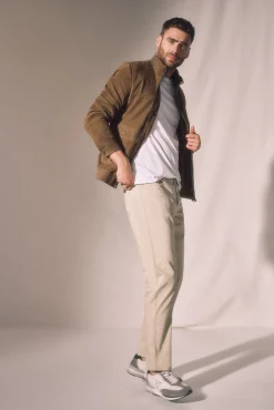 Ooto Pantalon 5 Bolsillos Slim Beige Hot