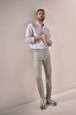 Ooto Pantalon 5 Bolsillos Slim Gris New