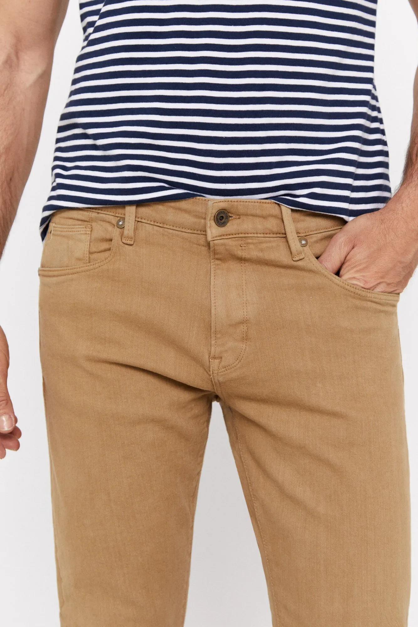 Cortefiel Pantalon Color Regular Fit Dynamic Beige Clearance
