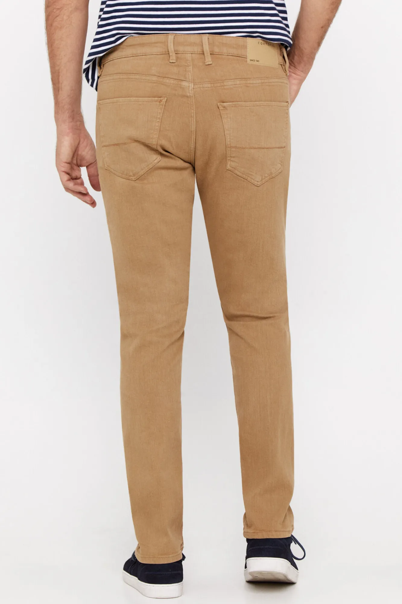 Cortefiel Pantalon Color Regular Fit Dynamic Beige Clearance