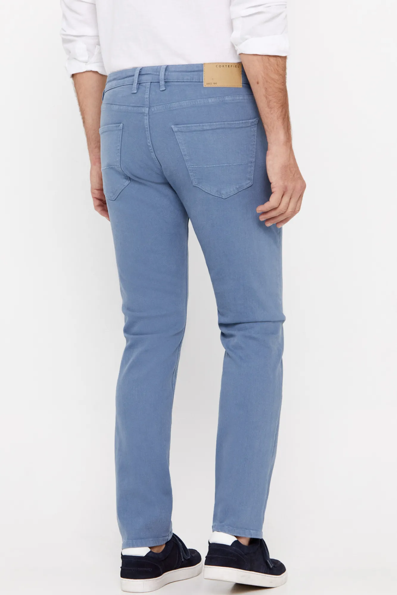 Cortefiel Pantalon Color Regular Fit Dynamic Azul Outlet