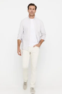 Cortefiel Pantalon Color Regular Fit Dynamic Marfil Discount