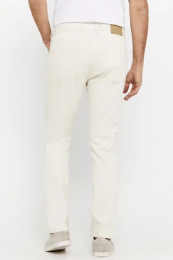 Cortefiel Pantalon Color Regular Fit Dynamic Marfil Discount
