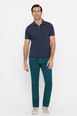 Cortefiel Pantalon Color Slim Fit Dynamic Azul
