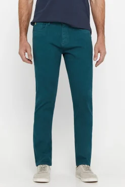 Cortefiel Pantalon Color Slim Fit Dynamic Azul