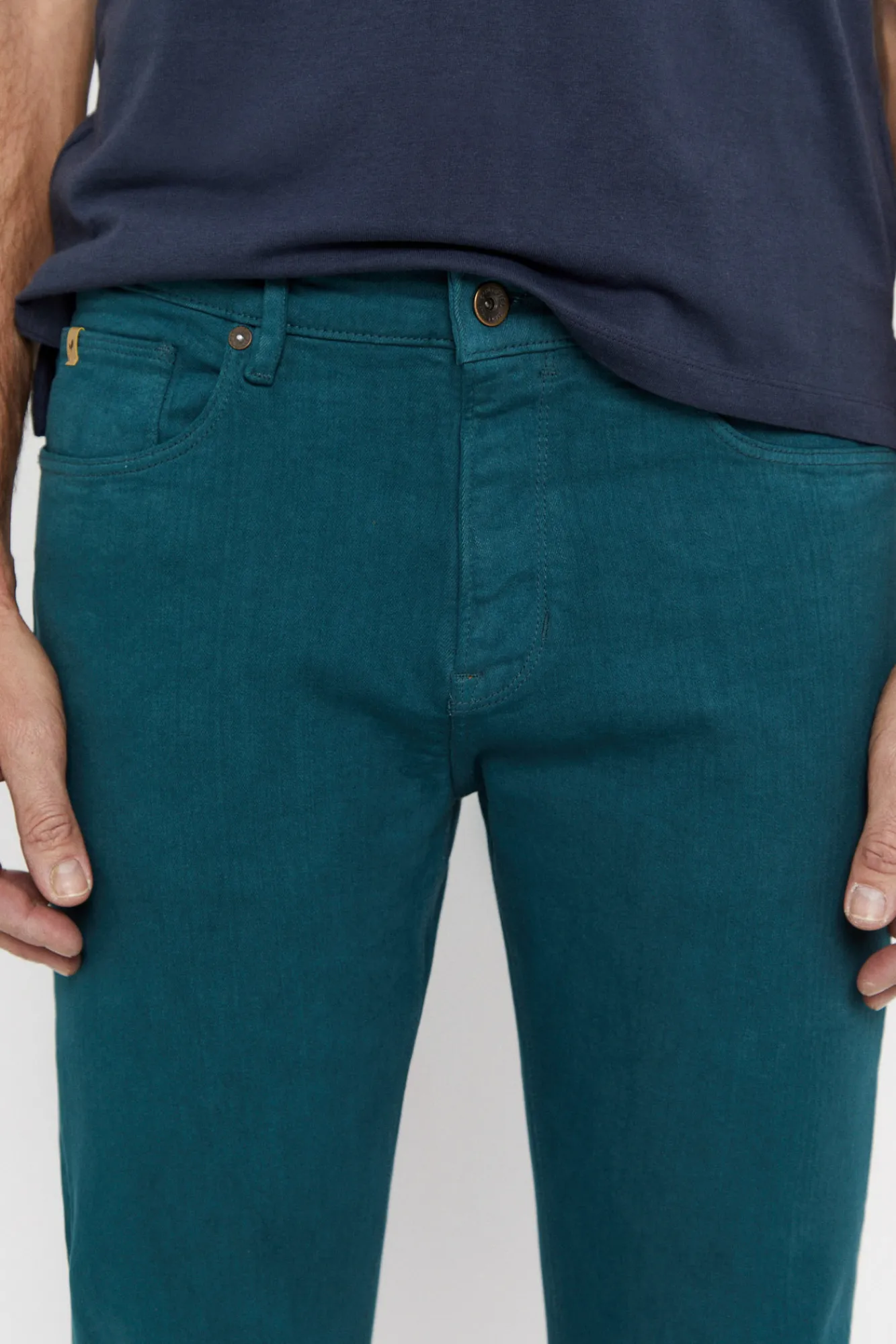 Cortefiel Pantalon Color Slim Fit Dynamic Azul