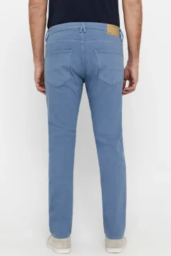 Cortefiel Pantalon Color Slim Fit Dynamic Azul Sale