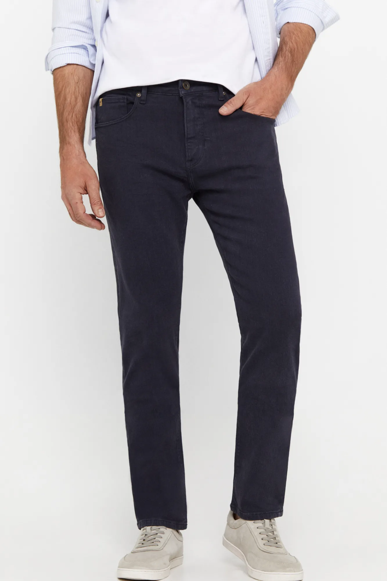 Cortefiel Pantalon Color Slim Fit Dynamic Azul Marino Clearance