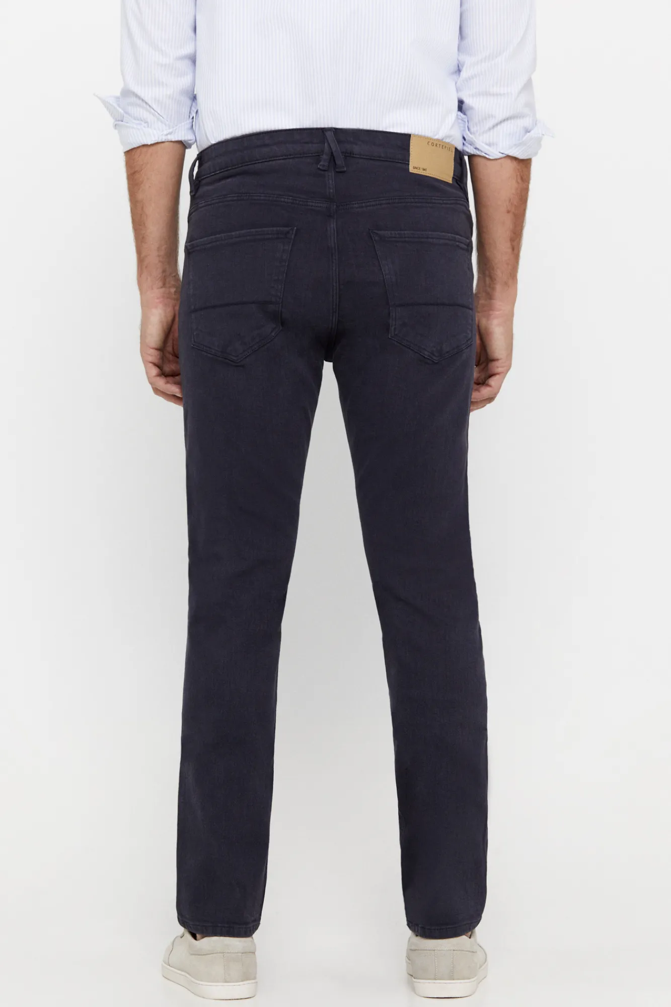 Cortefiel Pantalon Color Slim Fit Dynamic Azul Marino Clearance