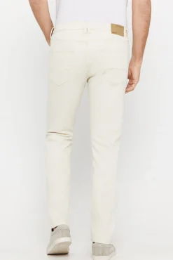 Cortefiel Pantalon Color Slim Fit Dynamic Marfil Hot